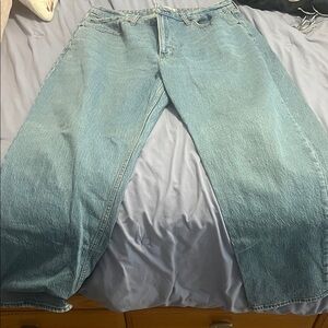 Abercrombie & Fitch Vintage Straight High Rise Jeans - Light Blue